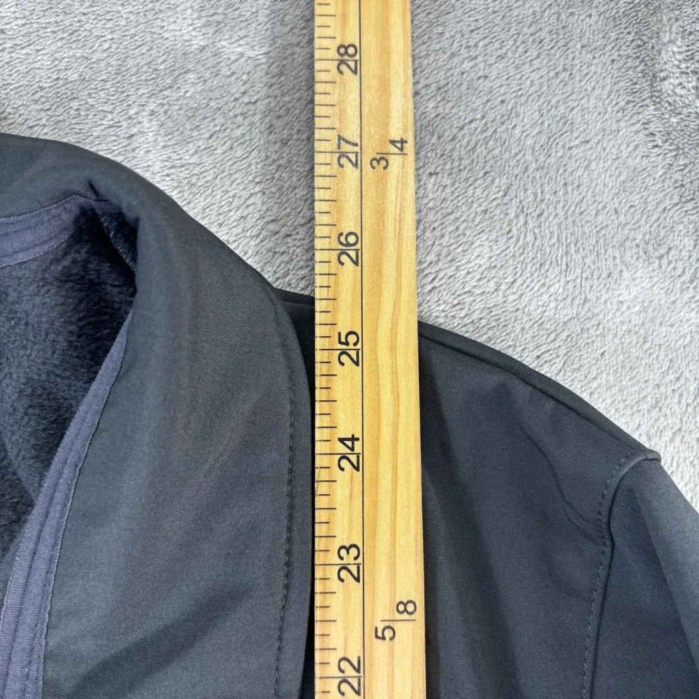 Eddie Bauer Softshell Jacket Mens‎ Medium Black Excellent Fleece Lined Full Zip